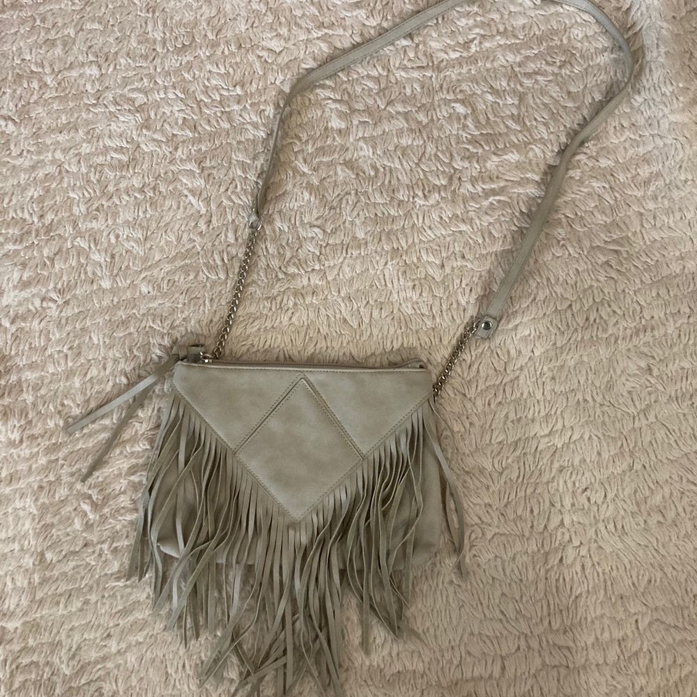 Gray boho purse crossbody